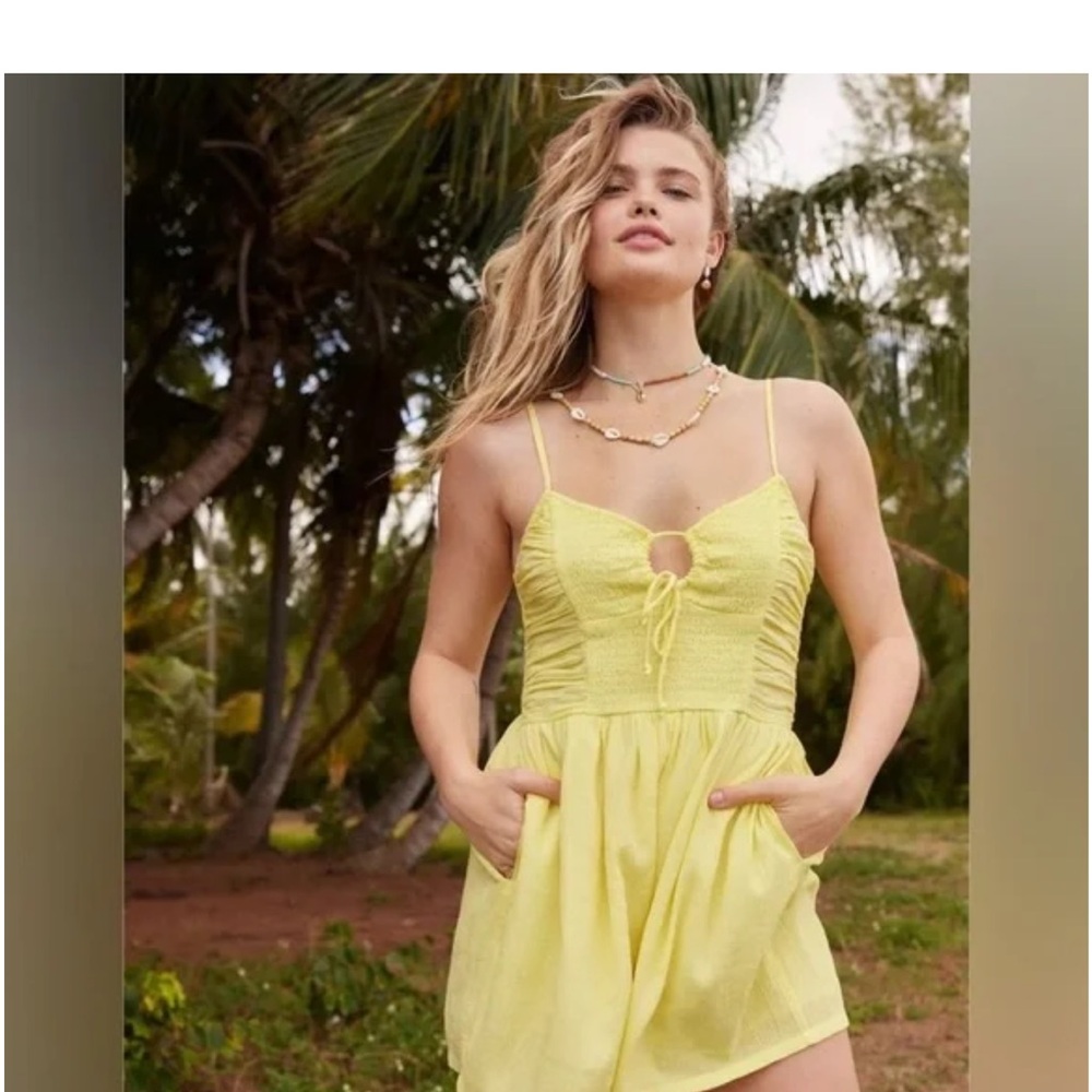 Aerie Light Yellow Chemise